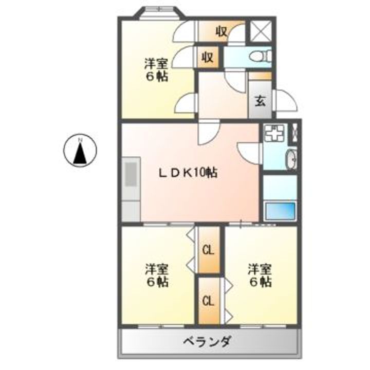 峰塚マンションの間取り