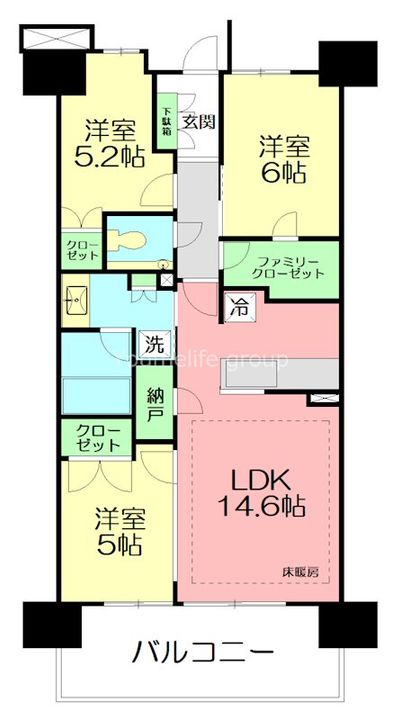 神奈川県藤沢市羽鳥1(マンション)の賃貸物件の間取り