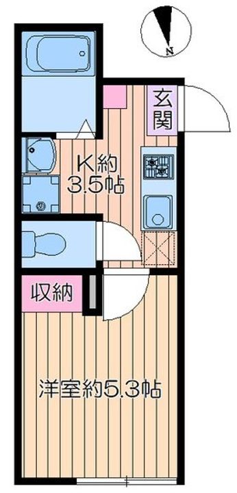 埼玉県草加市谷塚町(アパート)の賃貸物件の間取り