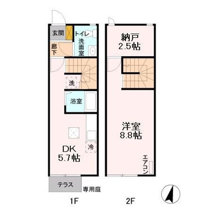 東京都福生市大字福生(一戸建)の賃貸物件の間取り