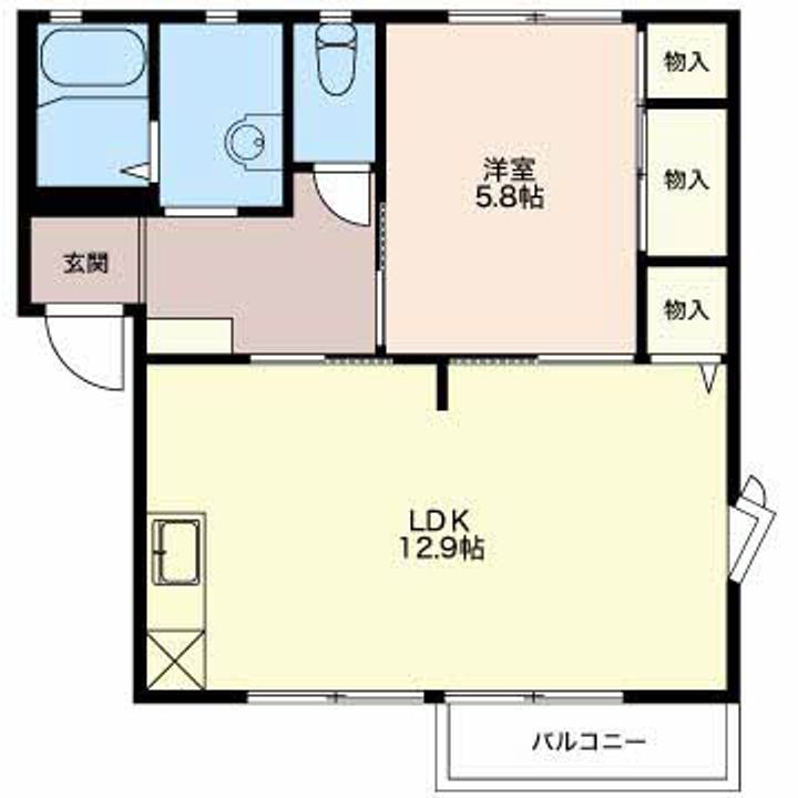 新潟県見附市本所1(アパート)の賃貸物件の間取り