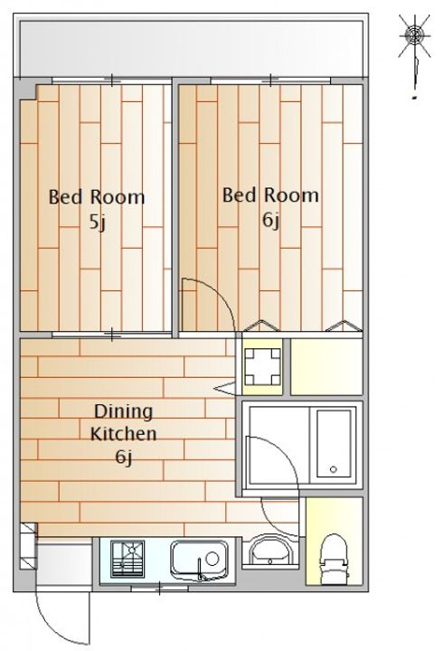 東京都目黒区目黒本町3(マンション)の賃貸物件の間取り
