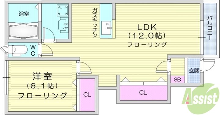 サンハウス3の間取り