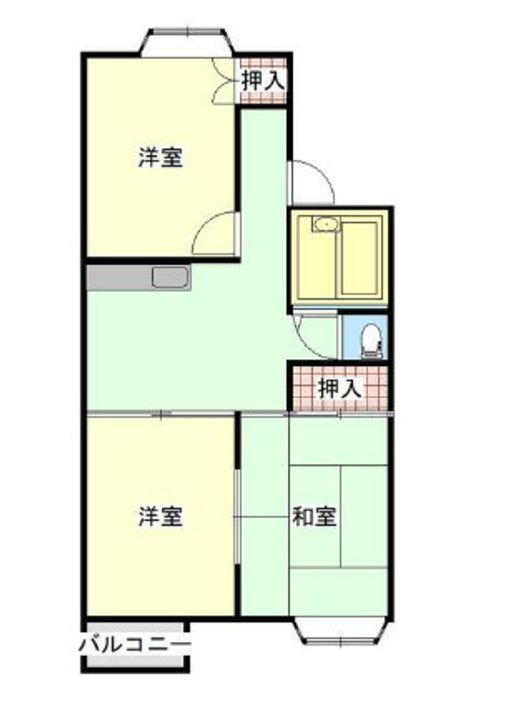 クレール花京院の間取り