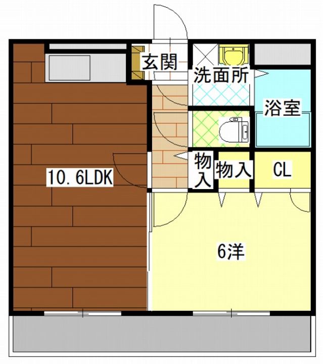 高知県高知市二葉町(マンション)の賃貸物件の間取り