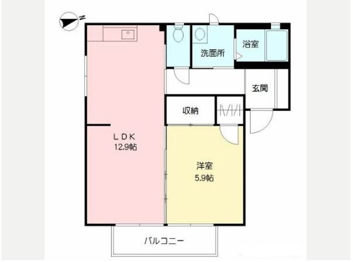 ヴィラ・ライラックII棟の間取り