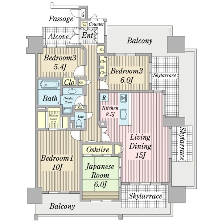 ロイヤルガーデン錦町の間取り