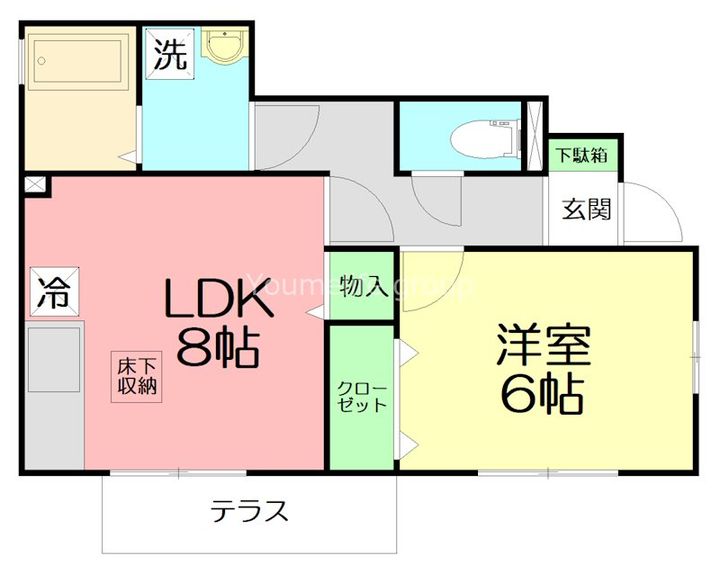 神奈川県小田原市鴨宮(アパート)の賃貸物件の間取り