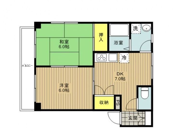 埼玉県北足立郡伊奈町栄3(マンション)の賃貸物件の間取り