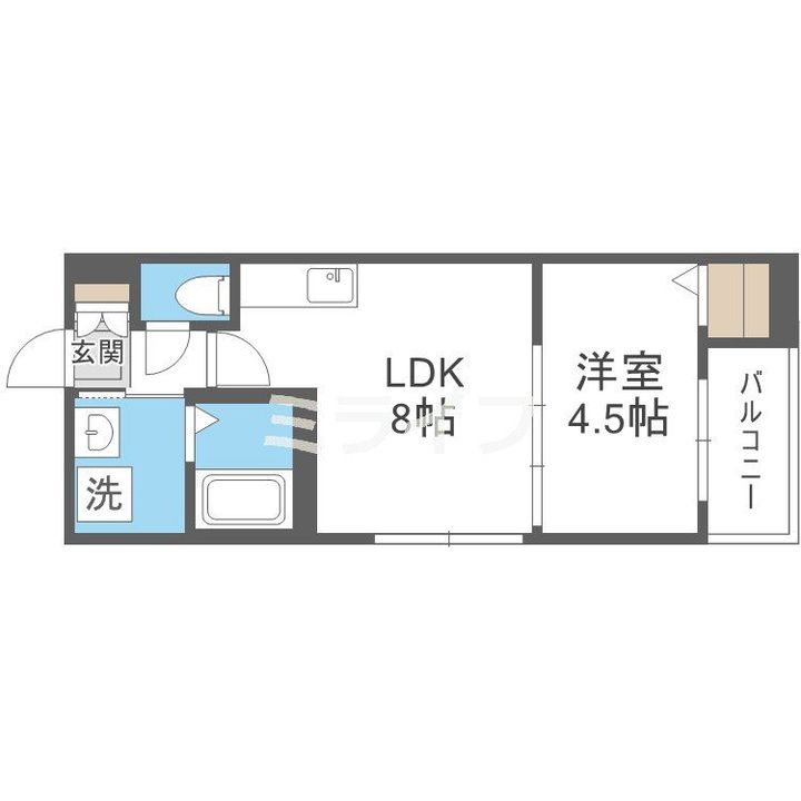 グランディオ鶴橋の間取り