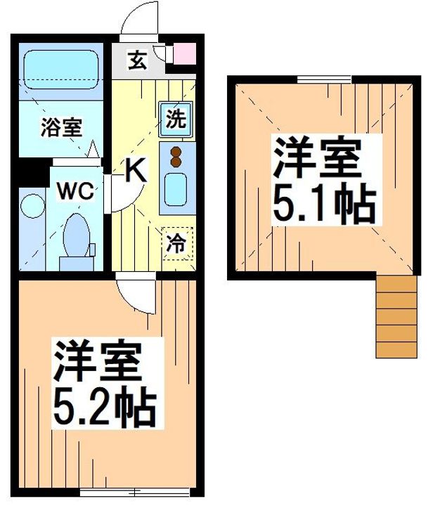 神奈川県川崎市多摩区西生田3(アパート)の賃貸物件の間取り