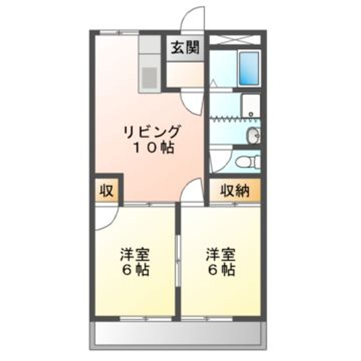 岐阜県美濃加茂市牧野(マンション)の賃貸物件の間取り