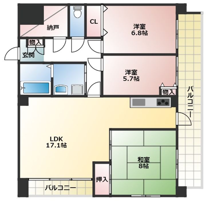 ハイツ小林の間取り