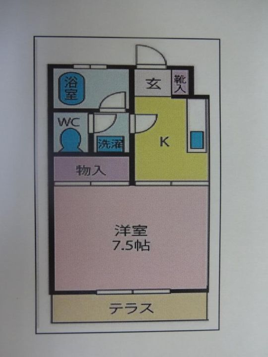 山梨県中央市中楯(アパート)の賃貸物件の間取り