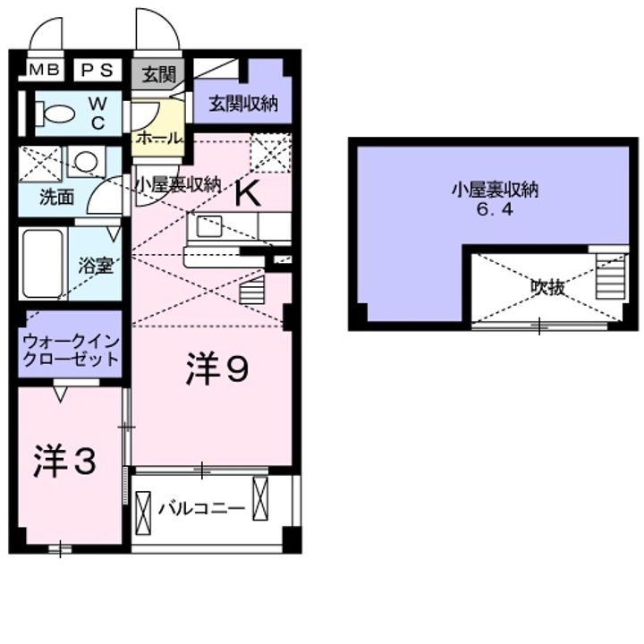 兵庫県加古川市別府町別府(アパート)の賃貸物件の間取り
