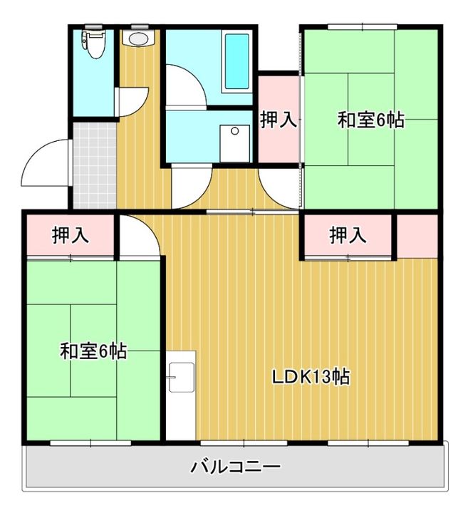 金峰城ハイツの間取り