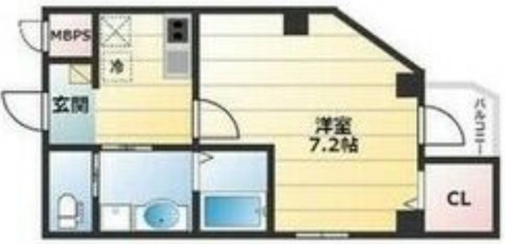 大阪府堺市堺区賑町4(マンション)の賃貸物件の間取り