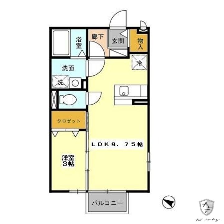 岐阜県美濃加茂市本郷町3(アパート)の賃貸物件の間取り