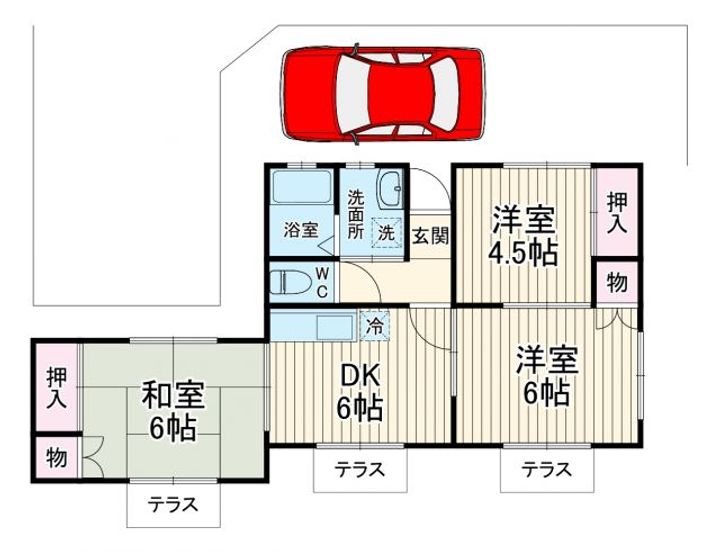 神奈川県秦野市沼代新町(一戸建)の賃貸物件の間取り