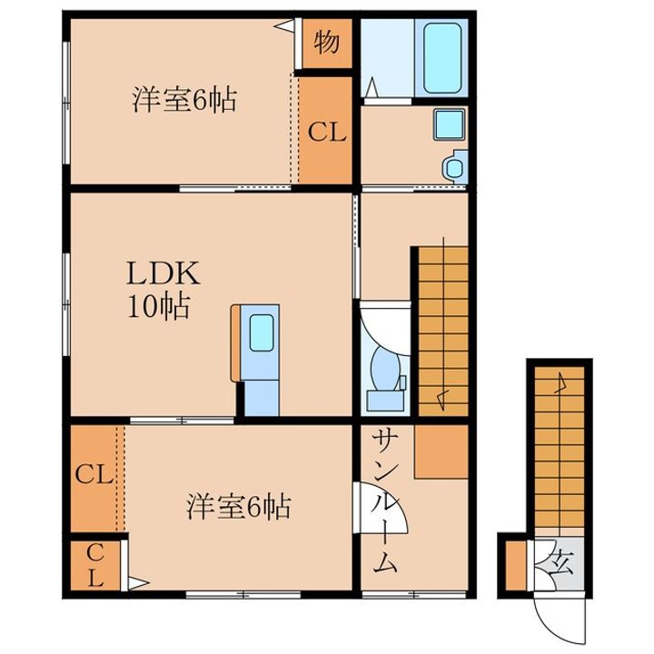 パーチェ A棟の間取り