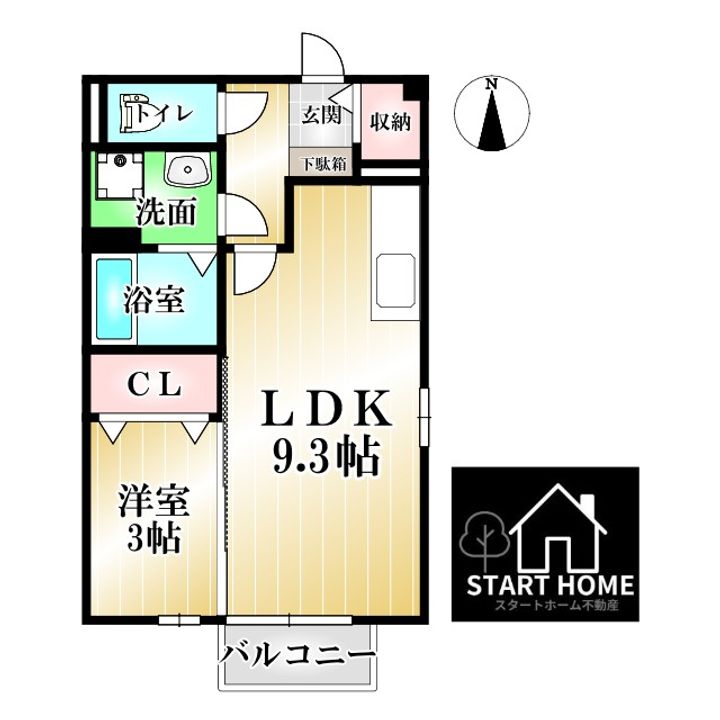 アクシス南島田Dの間取り