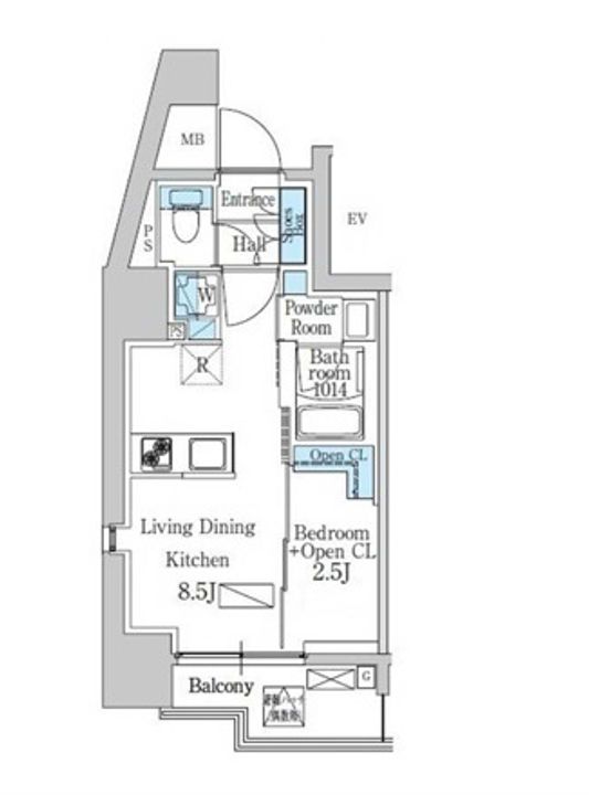 東京都品川区平塚1(マンション)の賃貸物件の間取り
