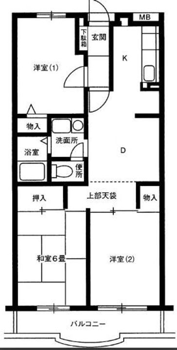 神奈川県横浜市金沢区釜利谷東7(マンション)の賃貸物件の間取り