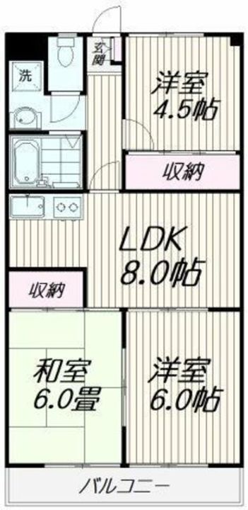 アンジュ荻野の間取り