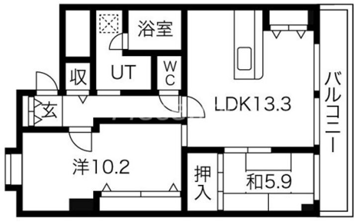 コスモツインパレの間取り