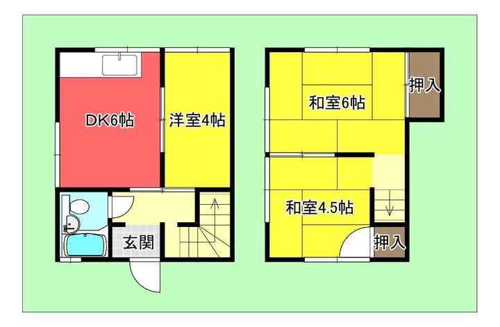 広島県安芸郡海田町寺迫2(一戸建)の賃貸物件の間取り