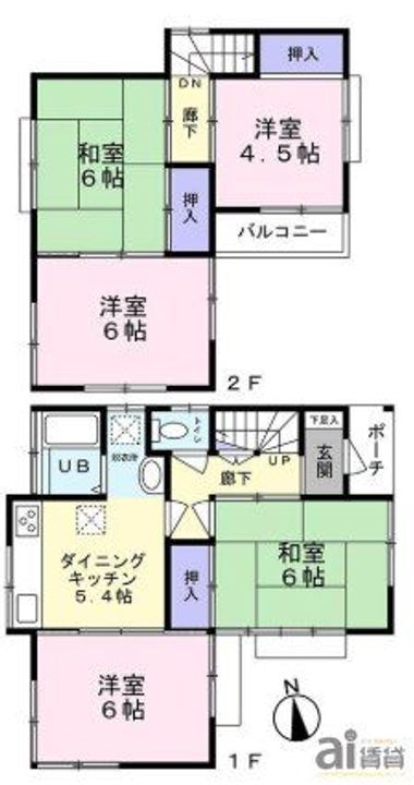 東京都小平市小川町1(一戸建)の賃貸物件の間取り