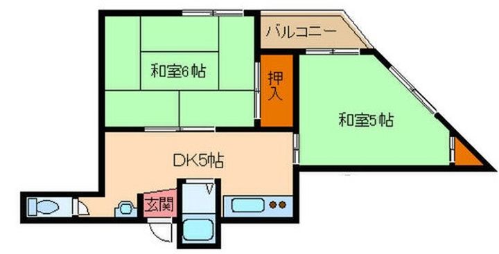 大阪府大阪市平野区喜連西1(マンション)の賃貸物件の間取り