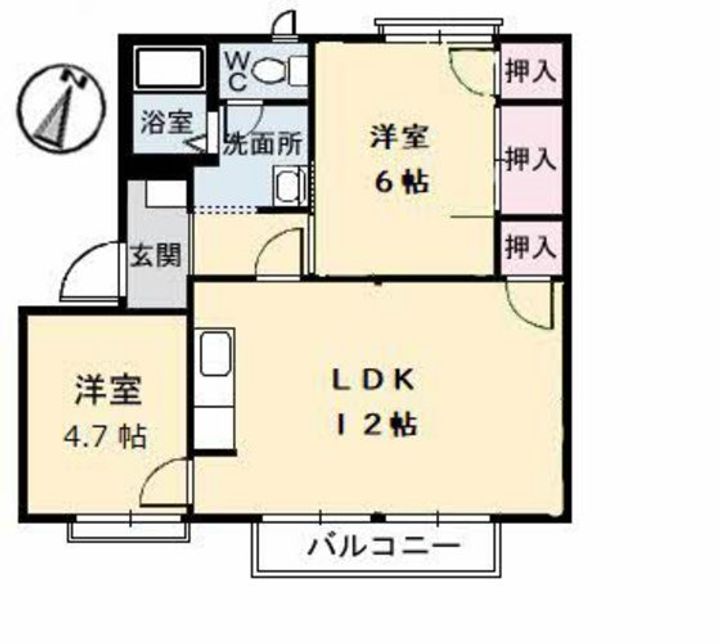 フレグランス吉田 B棟の間取り