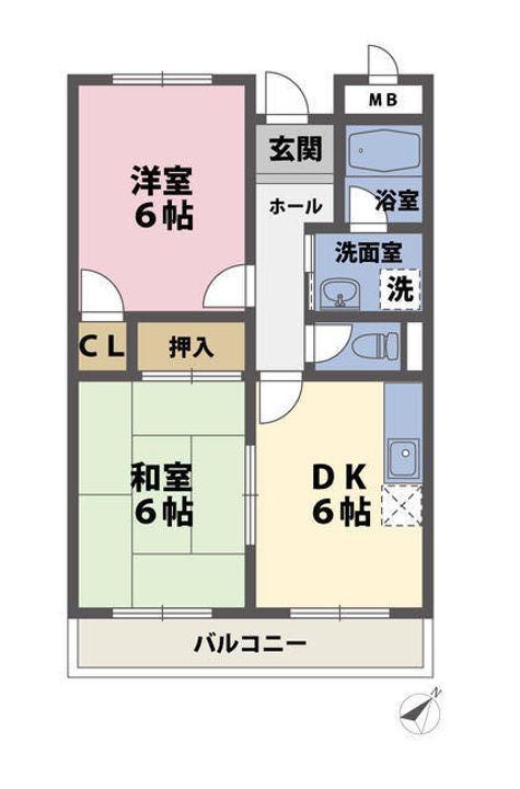 大阪府泉大津市昭和町(マンション)の賃貸物件の間取り