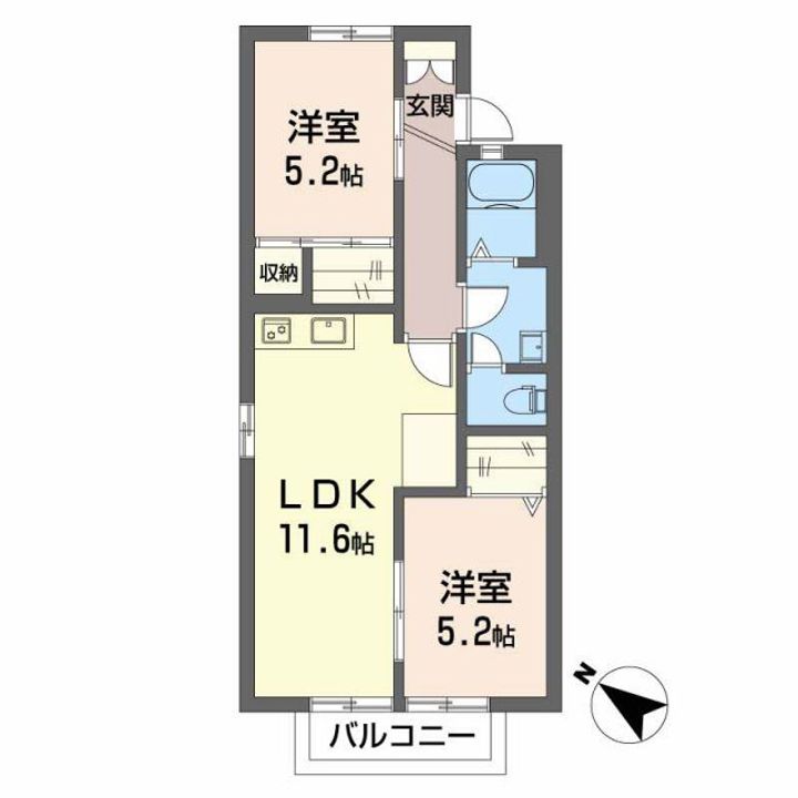 サンライズ Aの間取り