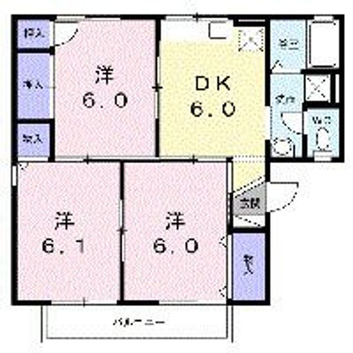 群馬県高崎市八千代町1(アパート)の賃貸物件の間取り