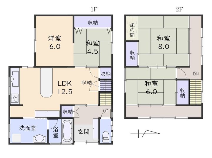 石川県白山市八田町(一戸建)の賃貸物件の間取り