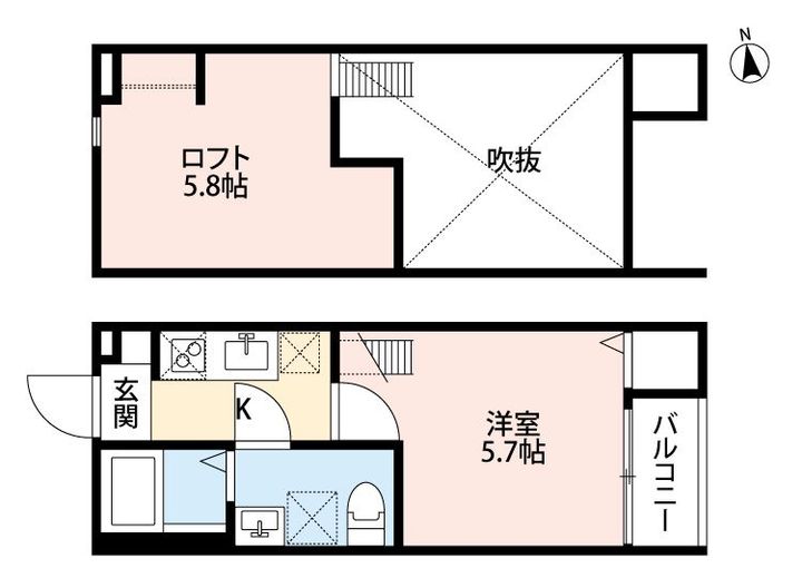 千葉県千葉市花見川区花園1(アパート)の賃貸物件の間取り