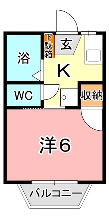 岡山県総社市北溝手(アパート)の賃貸物件の間取り