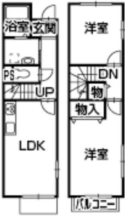 静岡県焼津市利右衛門(アパート)の賃貸物件の間取り