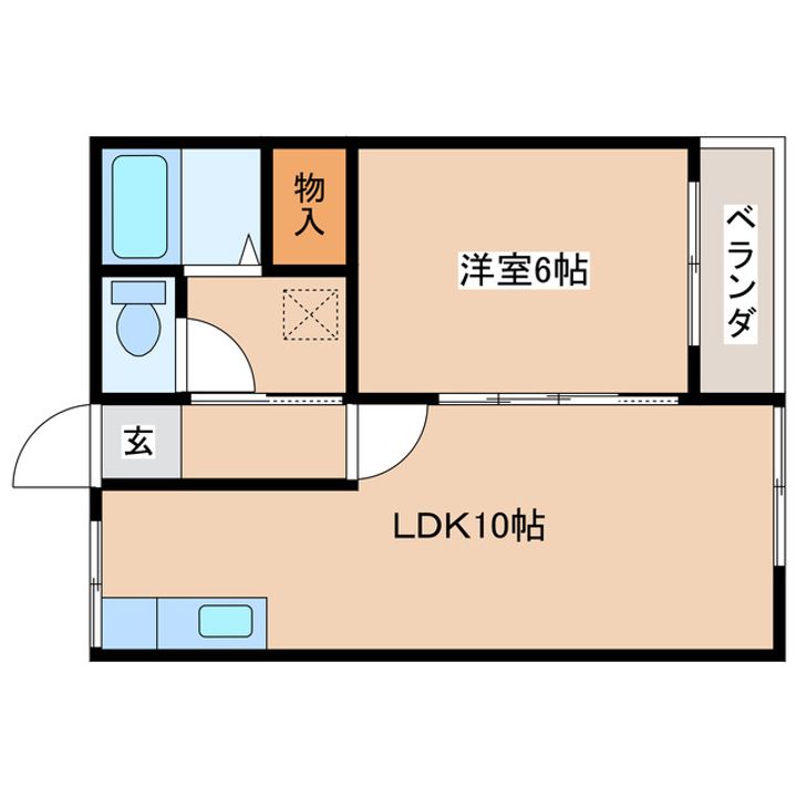 宮崎県都城市早鈴町(アパート)の賃貸物件の間取り