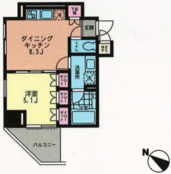 東京都目黒区青葉台3(マンション)の賃貸物件の間取り