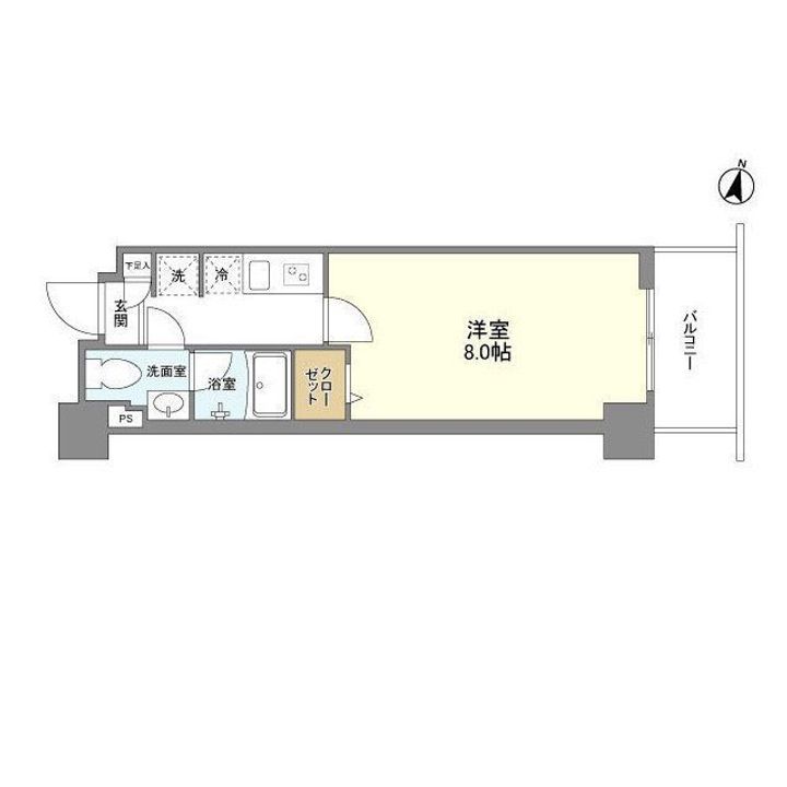 埼玉県蕨市中央3(マンション)の賃貸物件の間取り