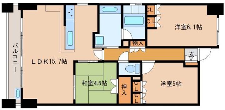 プラウド大津におの浜の間取り