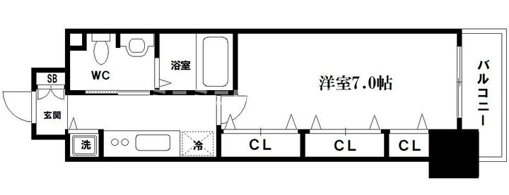 リーガル南船場の間取り