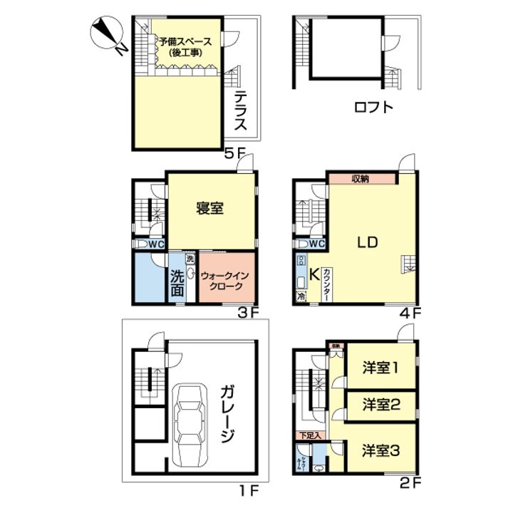 東京都世田谷区北沢5(一戸建)の賃貸物件の間取り