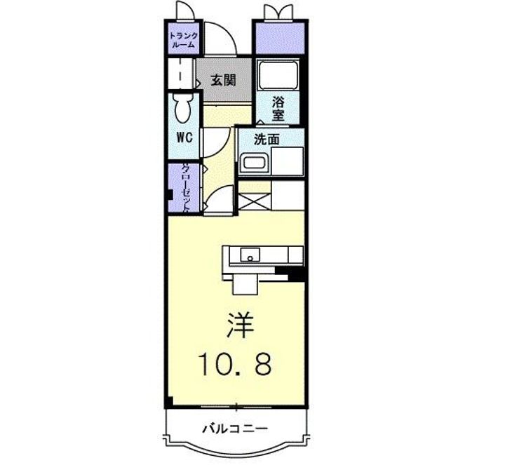 栃木県佐野市大橋町(マンション)の賃貸物件の間取り
