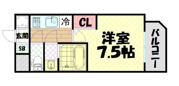 リッツ難波南IIの間取り