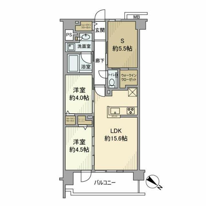 東京都江戸川区南篠崎町2(マンション)の賃貸物件の間取り