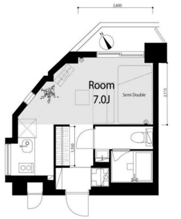 東京都目黒区目黒本町5(マンション)の賃貸物件の間取り